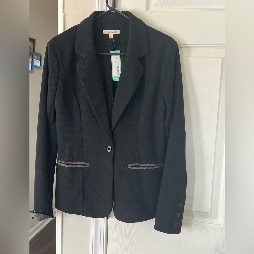41 Hawthorn Black Blazer with Gray Accents